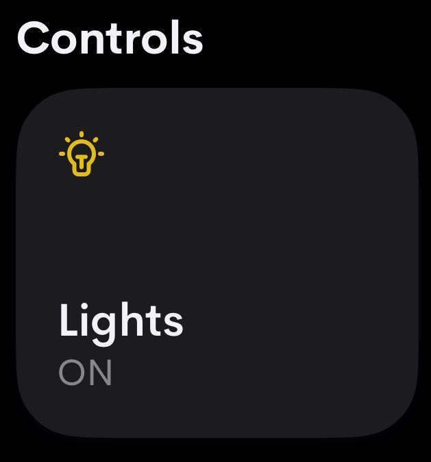 Crestron Home lighting control tile